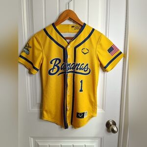 Savannah Bananas Baseball Jersey Team Yellow Kids Youth Sz Medium Georgia Cospla